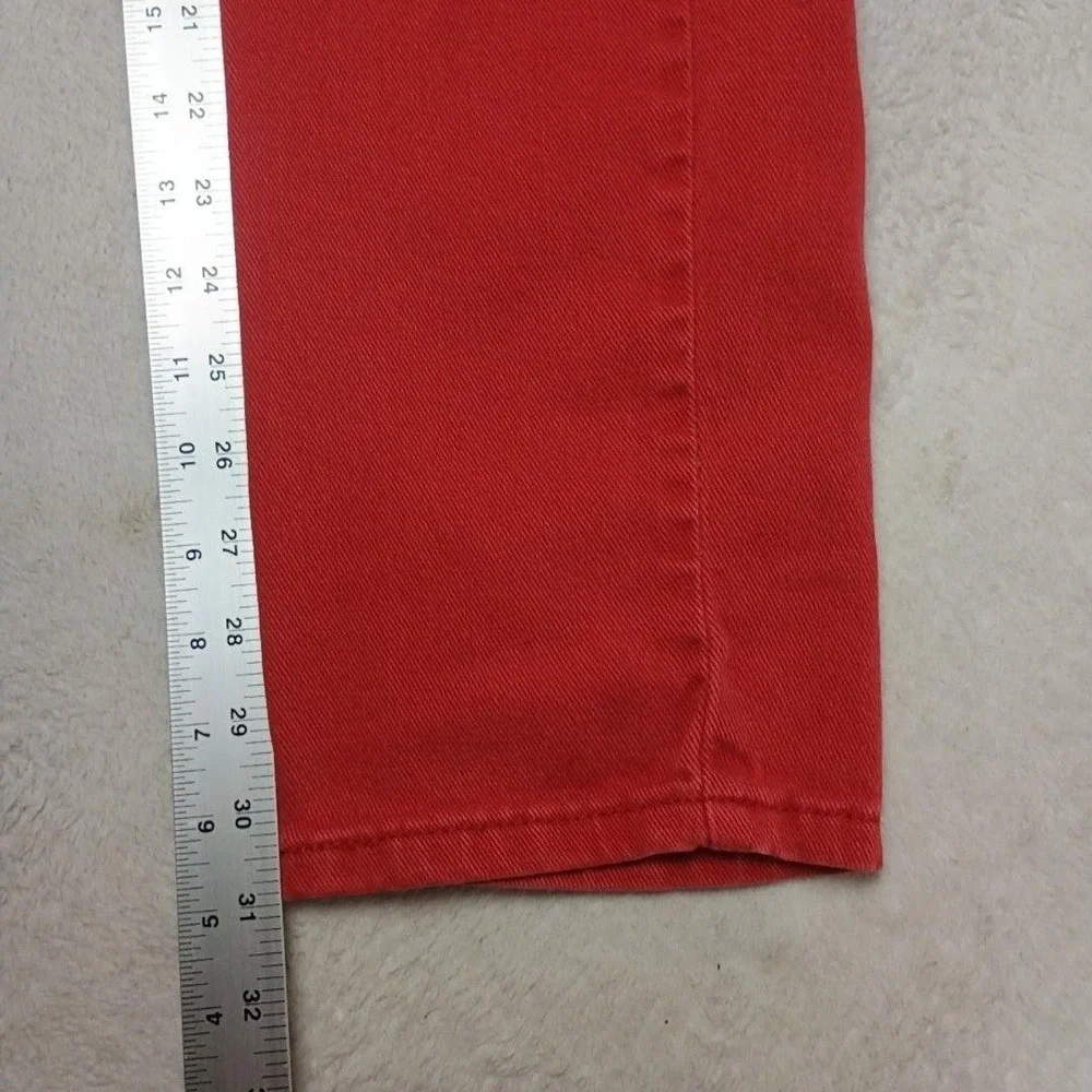 Levis 511 Jeans Mens 32x32 Red Slim Stretch Denim Cotton Blend Logo Red Tab